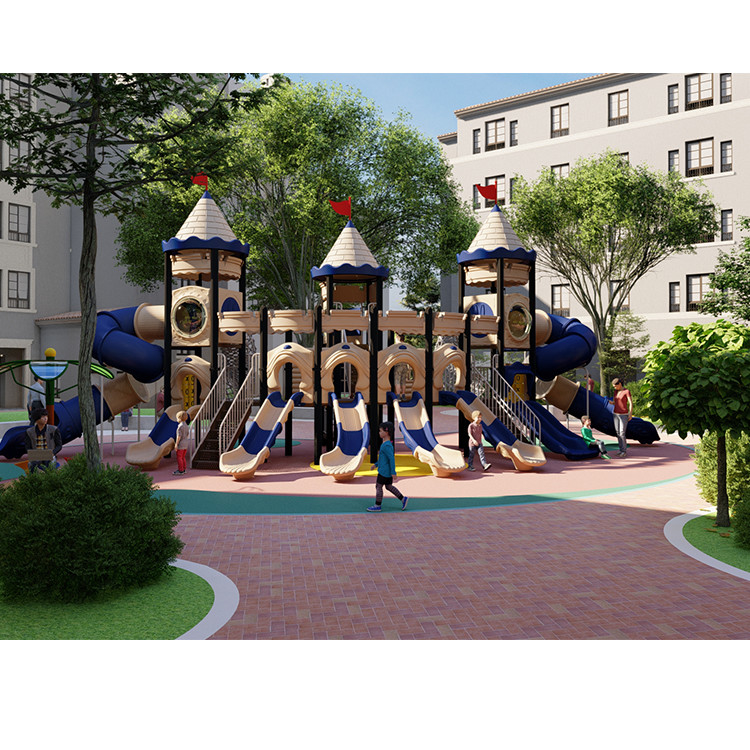 Anti Crack Kids Playground Slides Plastic Amusement Park Commercial Outdoor